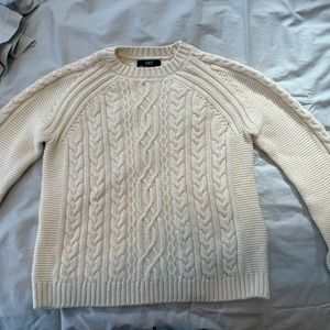 Able cream cable sweater